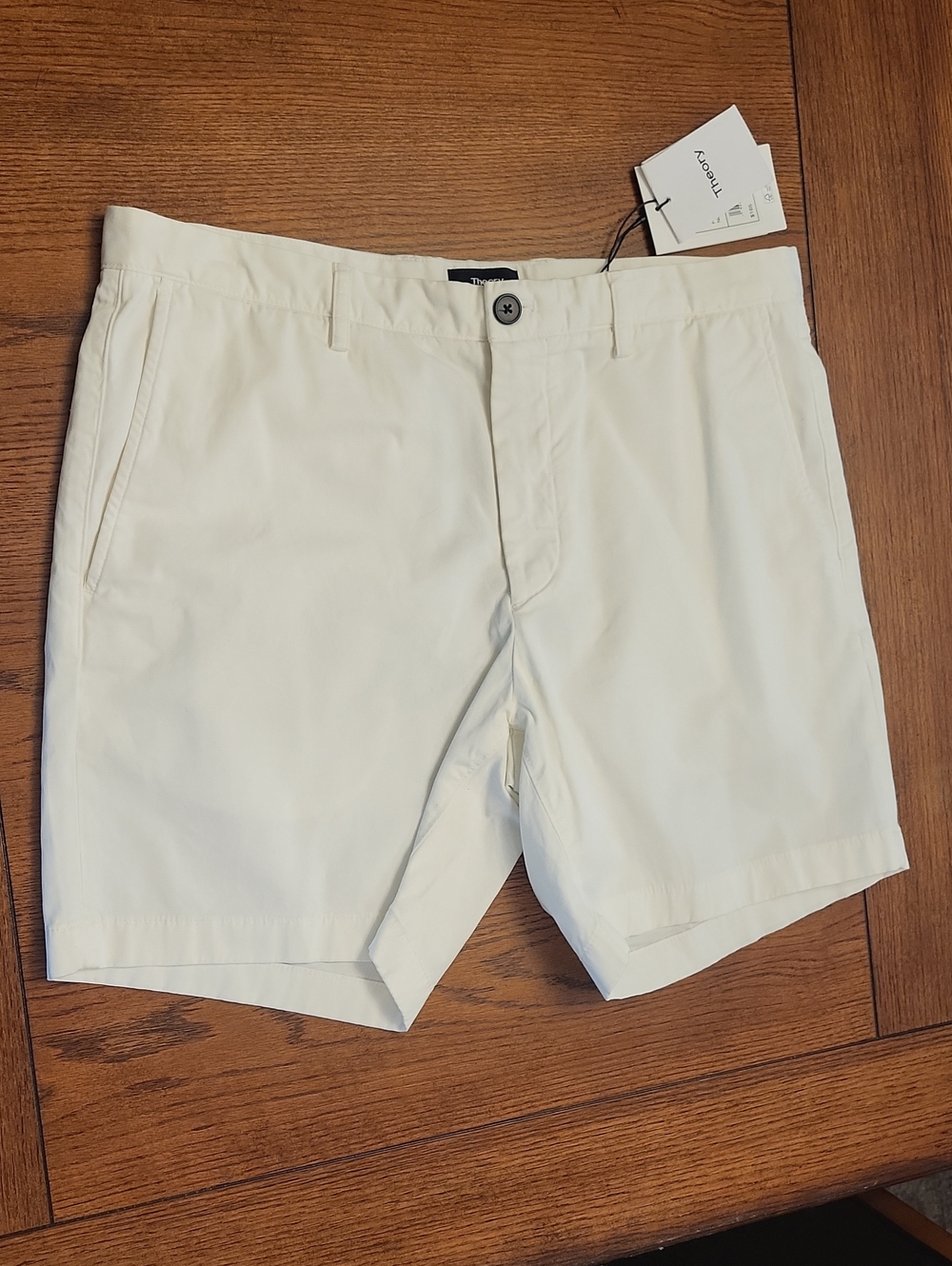 Theory Zaine White Patton Shorts,34 Nwt